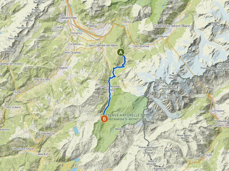 GR Tour du Mont Blanc (TMB) - Jour 1 | randonnée pédestre | Komoot